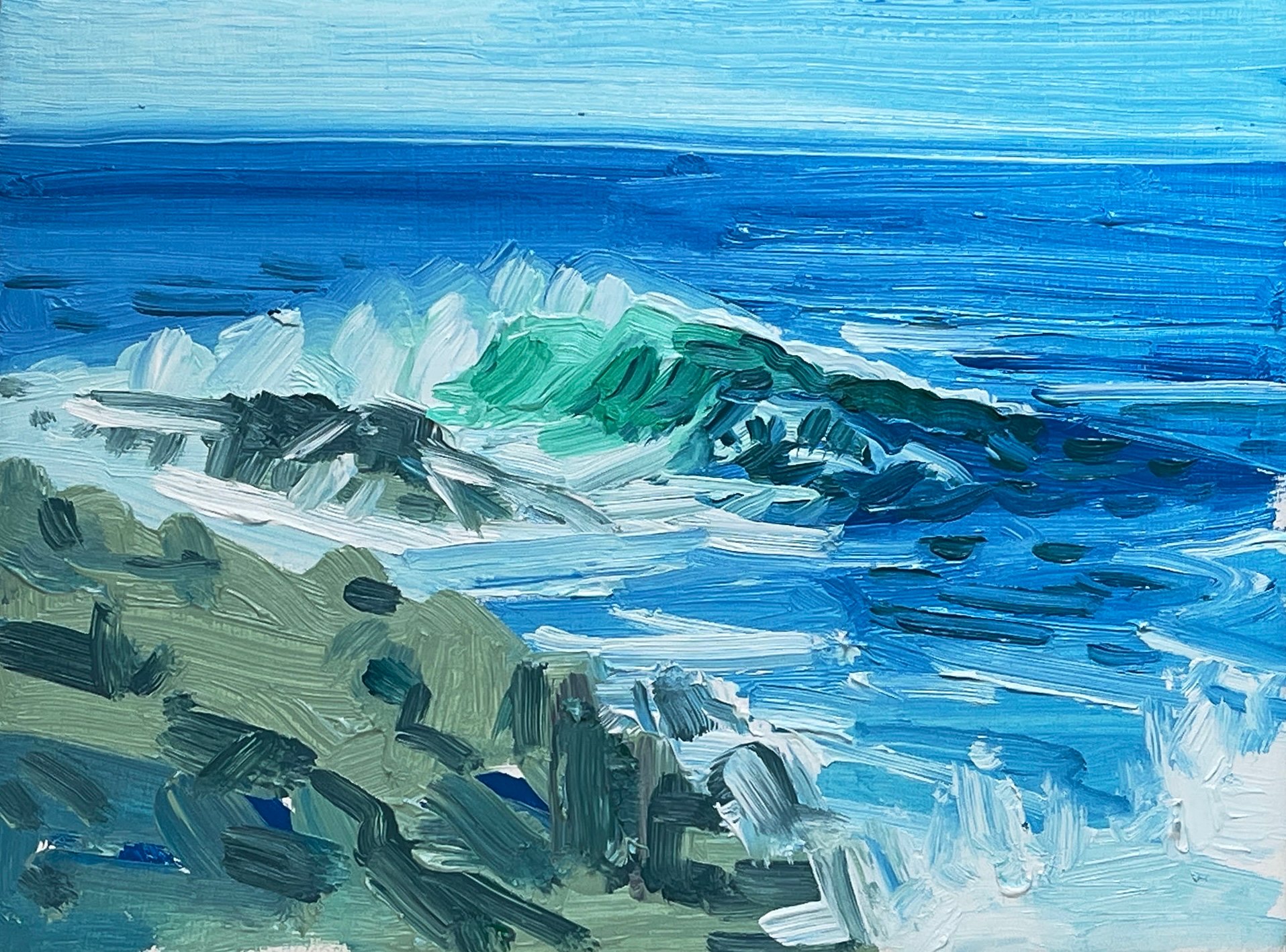 Painting of waves by Mara Korkola